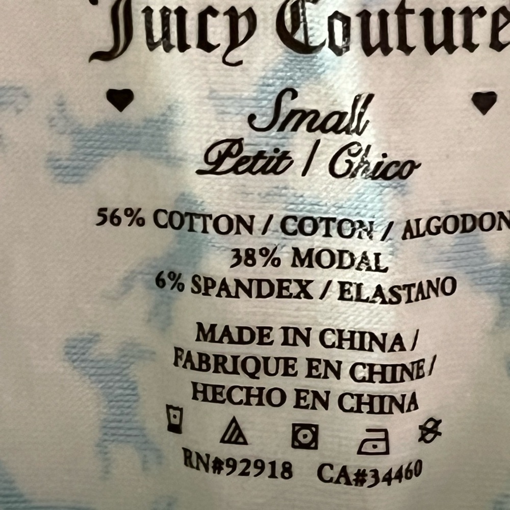 New Without Tag Women’s Juicy Couture Night gown Blue And White Color NWOT - Picture 8 of 8
